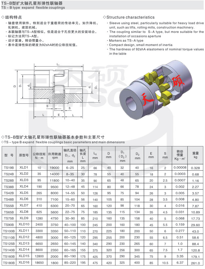 星形弹性联轴器